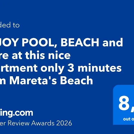 Enjoy Pool, And At 2bedroom Only 3 Minutes From Mareta's Apartament *